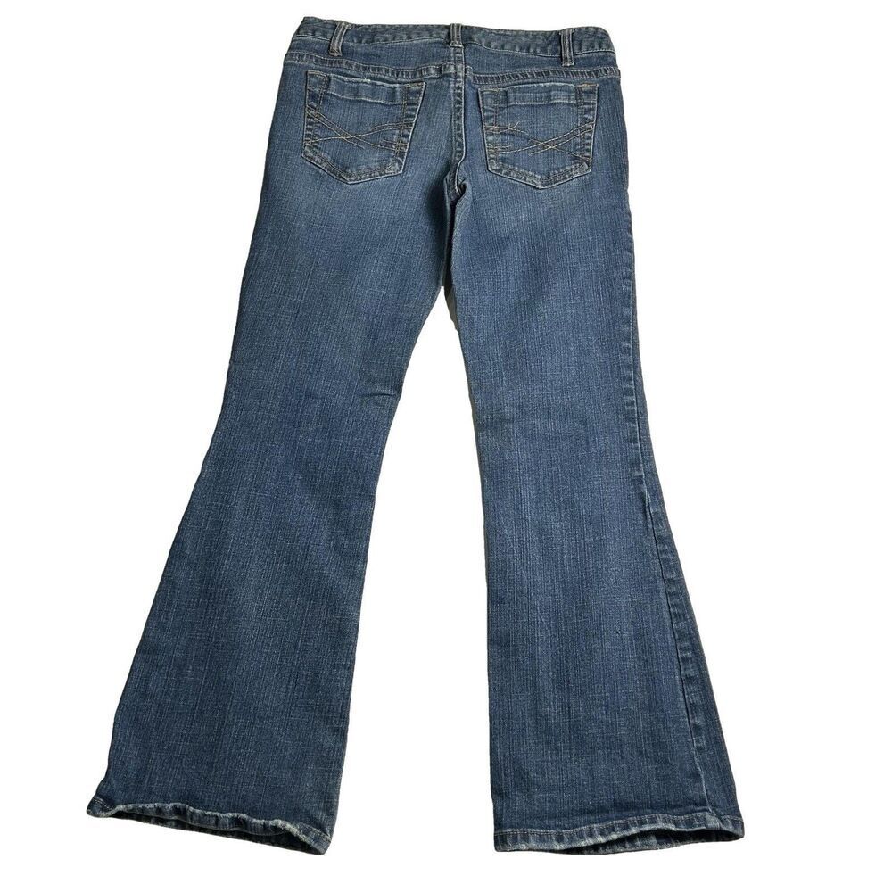 Women’s Aeropostale Hailey Skinny Flare Size 7/8 Short Blue Jeans - Picture 2 of 8